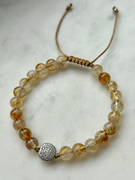 Zsinóros ásvány gyöngyös karkötő