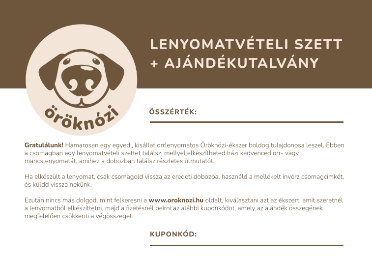 Lenyomatvételi szett ajándékutalvánnyal